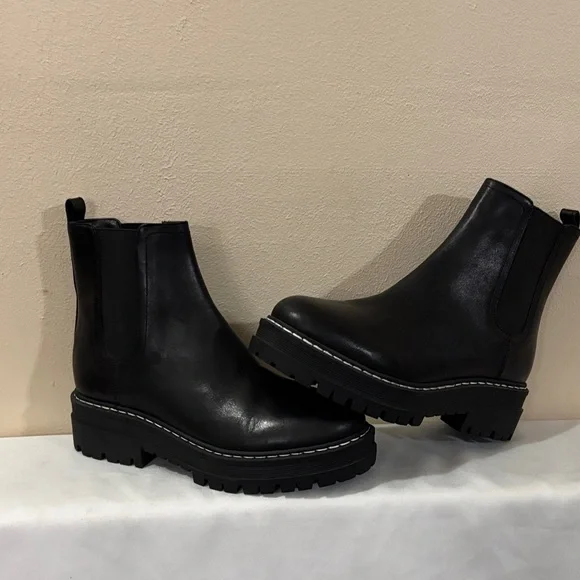 Marc Fisher Black Leather Footwear - Picture 6 of 15